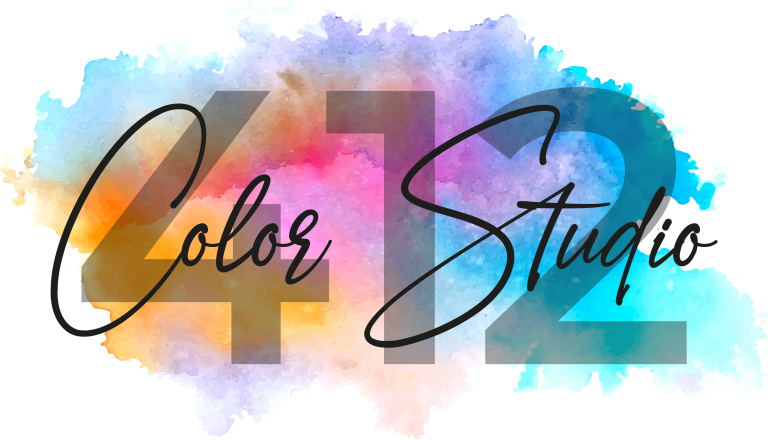 Logo of 412 Color Studio. Website client of Raven Rock Agency.