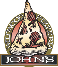 Logo of John's Wildwood Pizza. Website client of Raven Rock Agency.